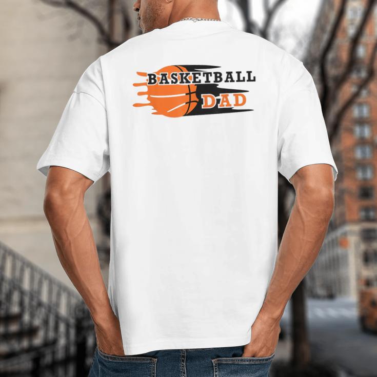Vintage Proud Basketball Dad Fathers Day Basketball Player Big And Tall Men's T-Shirt Back Print
