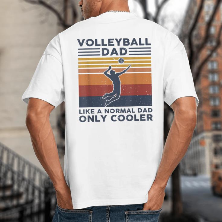 Volleyball Dad Like A Normal Dad Only Cooler Vintage Big And Tall Men's T-Shirt Back Print