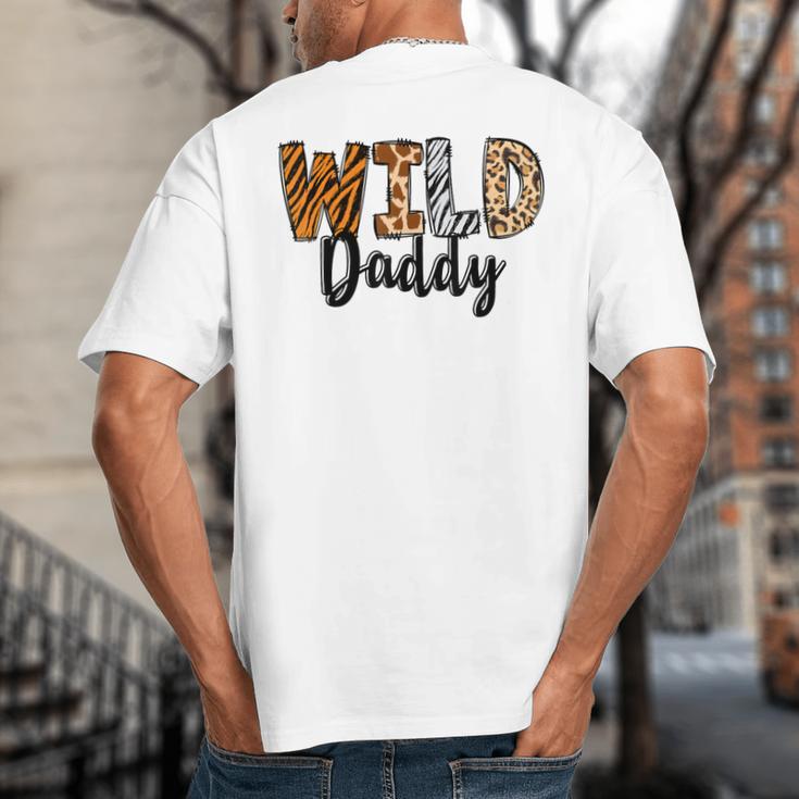Wild Daddy Zoo Born Two Be Wild B-Day Safari Jungle Animal Big And Tall Men's T-Shirt Back Print