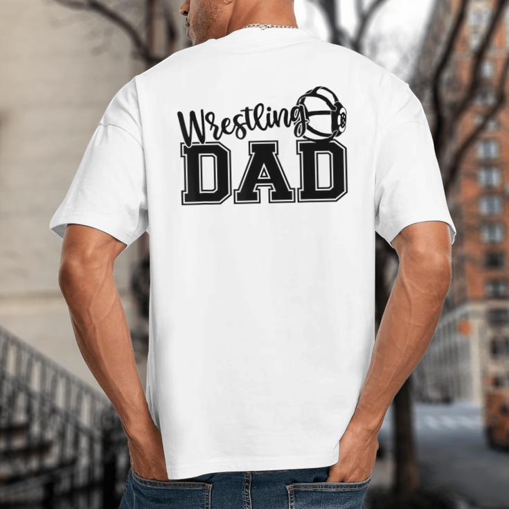Wrestling Dad Hobby Wrestle Wrestler Martial Arts Father Big And Tall Men's T-Shirt Back Print