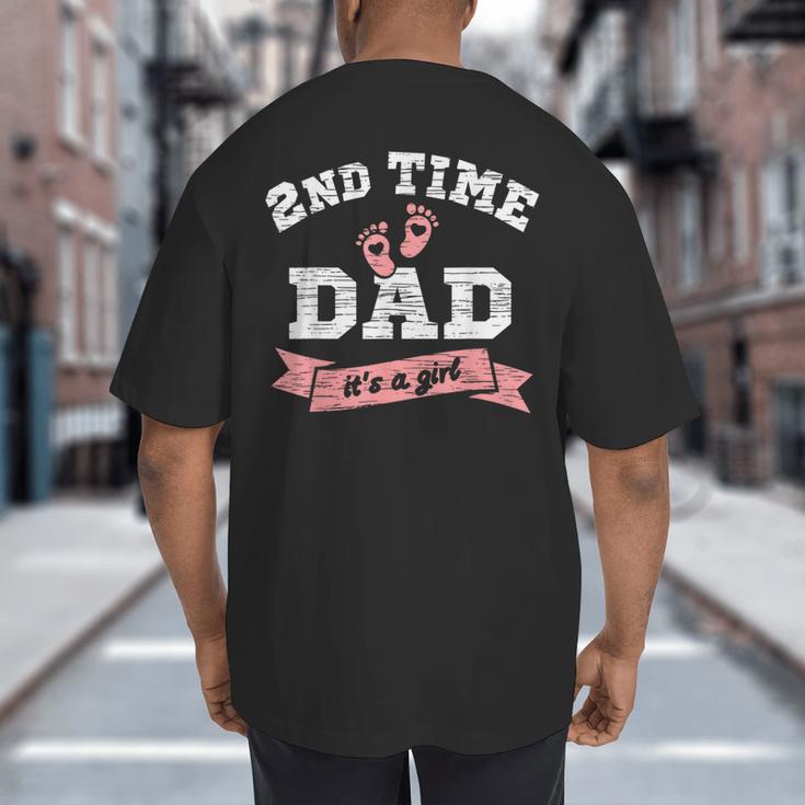 2nd Second Time Dad It's a Girl Gender Reveal Dad Of 2 Kids Big And Tall Men's T-Shirt Back Print