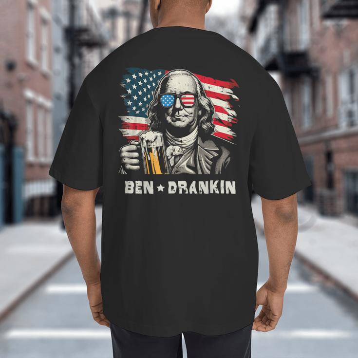 4th Of July Franklin Ben Drankin American Dad Men Women Big And Tall Men's T-Shirt Back Print 4th Of July Franklin Ben Drankin American Dad Men Women Big And Tall Men's T-Shirt Back Print