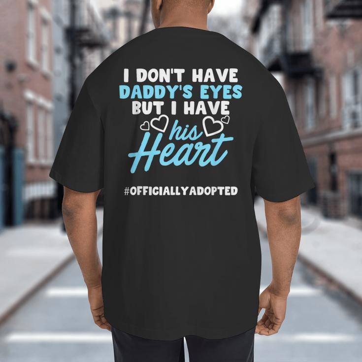 Adoption Announcement Day Dad Heart Small Big And Tall Men's T-Shirt Back Print