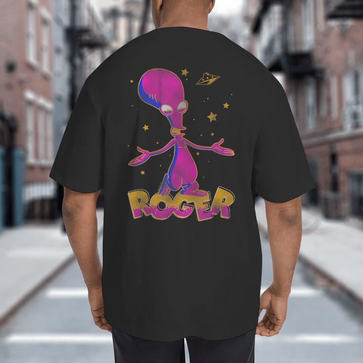 American Dad Outer Space Roger Cartoon Big And Tall Men's T-Shirt Back Print
