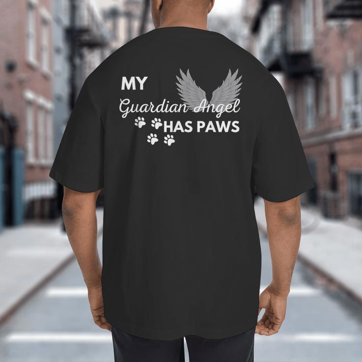 My Angel Has Paws Shirt Pet Memorial Cat Dog Dad Mom Men Women Girls Kids Big And Tall Men's T-Shirt Back Print