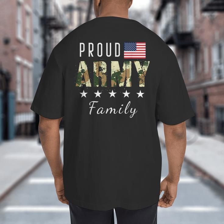 Army Graduation Proud Military Family Mom Dad Brother Sister Big And Tall Men's T-Shirt Back Print