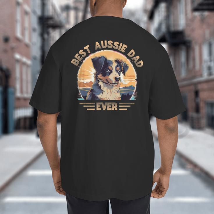 Aussie DAD Australian Shepherd Big And Tall Men's T-Shirt Back Print