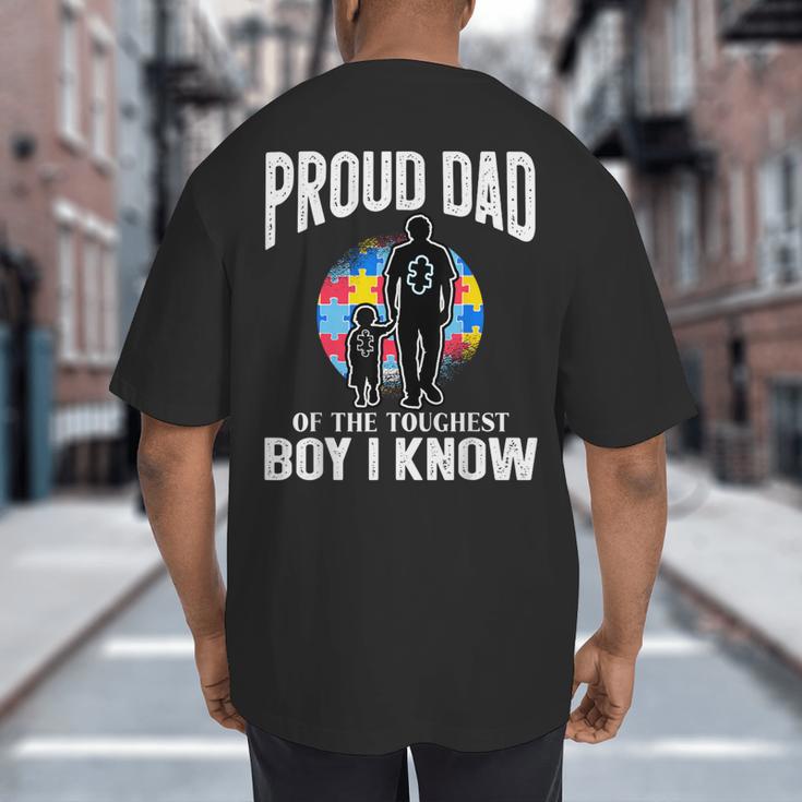 Autism Awareness For Proud Dad Support Autistic Kids Big And Tall Men's T-Shirt Back Print