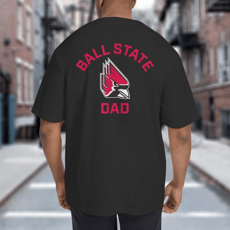 Ball State University Cardinals Arched Dad Big And Tall Men's T-Shirt Back Print