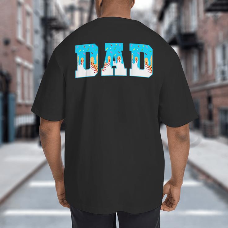 Baseball Dad Ice Cream Drip Happy Fathers Day Big And Tall Men's T-Shirt Back Print Baseball Dad Ice Cream Drip Happy Fathers Day Big And Tall Men's T-Shirt Back Print