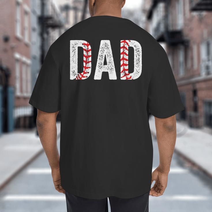 Baseball Dad Joke Sayings Fathers Day From Son Big And Tall Men's T-Shirt Back Print