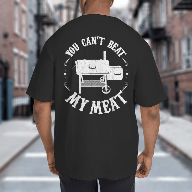 BBQ Pit Reverse Flow Smoker Accessory Dad Grill Big And Tall Men's T-Shirt Back Print