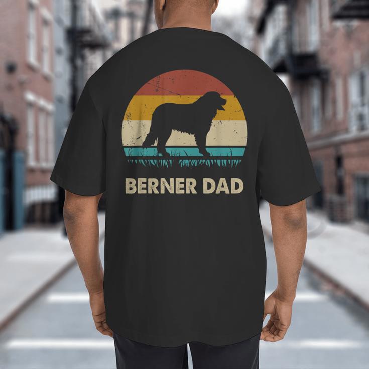 Berner Dad For Men Bernese Mountain Dog Vintage Dad Big And Tall Men's T-Shirt Back Print