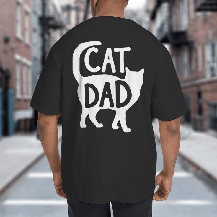 Best Cat Dad Fathers Day Men Kitty Daddy Papa Christmas Meow Big And Tall Men's T-Shirt Back Print