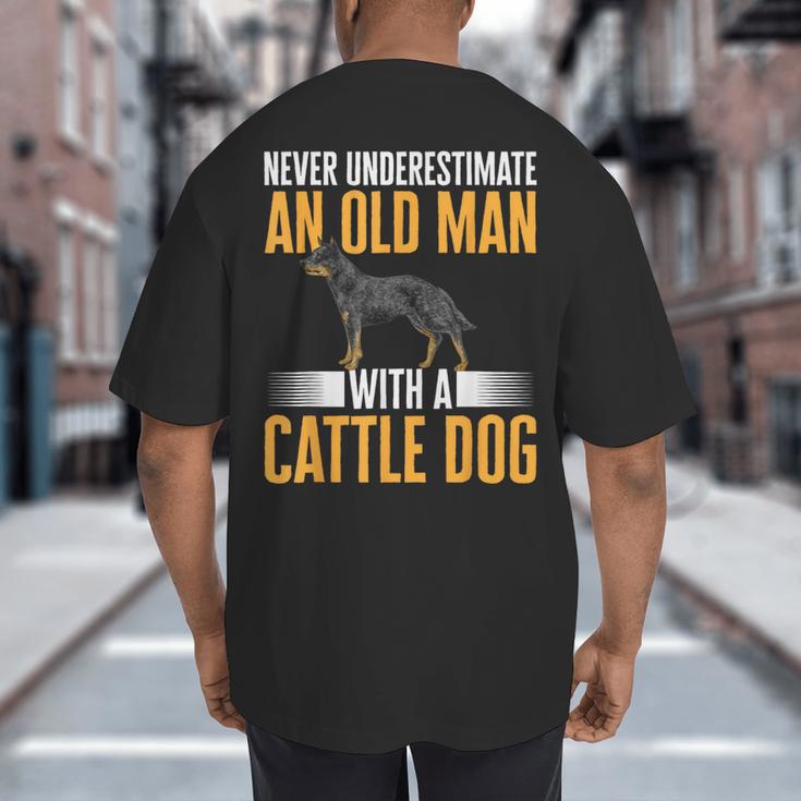 Blue Heeler Dad Australian Cattle Dog Men Big And Tall Men's T-Shirt Back Print