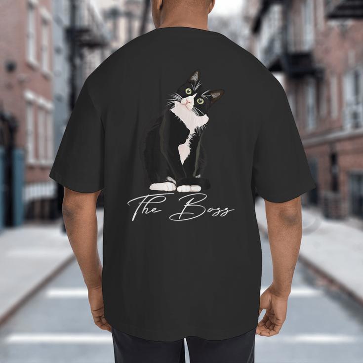 Boss Tuxedo Cat Lovers Tee Shirt For Mom Dad Big And Tall Men's T-Shirt Back Print Boss Tuxedo Cat Lovers Tee Shirt For Mom Dad Big And Tall Men's T-Shirt Back Print