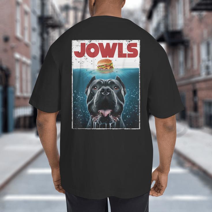 Cane Corso Jowls Top Drool Burger Dog Mom Dog Dad Big And Tall Men's T-Shirt Back Print