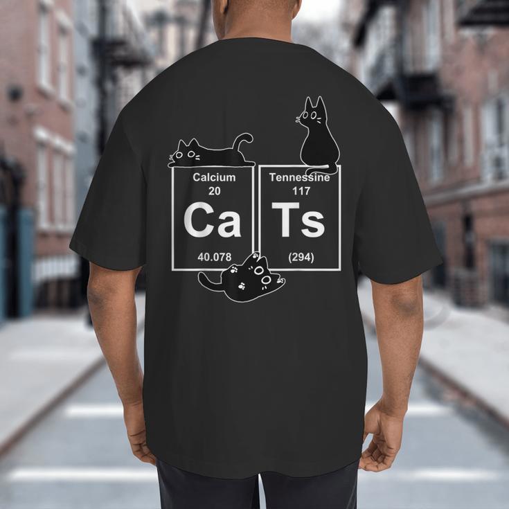 Cat Chemistry Periodic Table Cat Dad Cat Mom Big And Tall Men's T-Shirt Back Print Cat Chemistry Periodic Table Cat Dad Cat Mom Big And Tall Men's T-Shirt Back Print