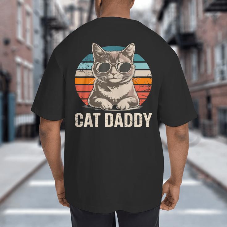 Cat Daddy Shirt Men Cat Lover Dad Fathers Day Big And Tall Men's T-Shirt Back Print