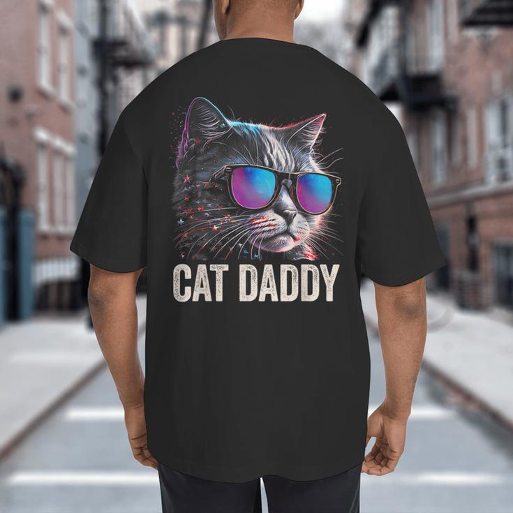Cat Daddy Shirt Cat Sunglasses Cool Cat Dad Men Father Big And Tall Men's T-Shirt Back Print Cat Daddy Shirt Cat Sunglasses Cool Cat Dad Men Father Big And Tall Men's T-Shirt Back Print