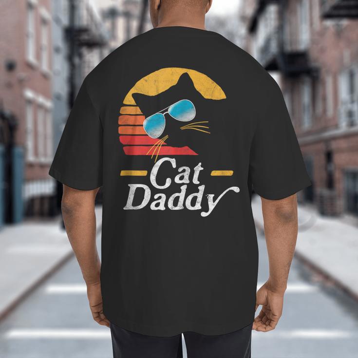 Cat Daddy Vintage 80s Style Cat Retro Sunglasses Distressed Big And Tall Men's T-Shirt Back Print Cat Daddy Vintage 80s Style Cat Retro Sunglasses Distressed Big And Tall Men's T-Shirt Back Print
