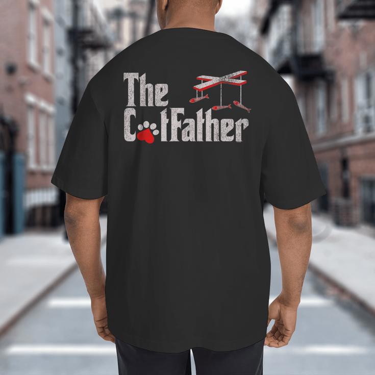The Cat Father Cat Dad Feline Father Kitten Dad Big And Tall Men's T-Shirt Back Print