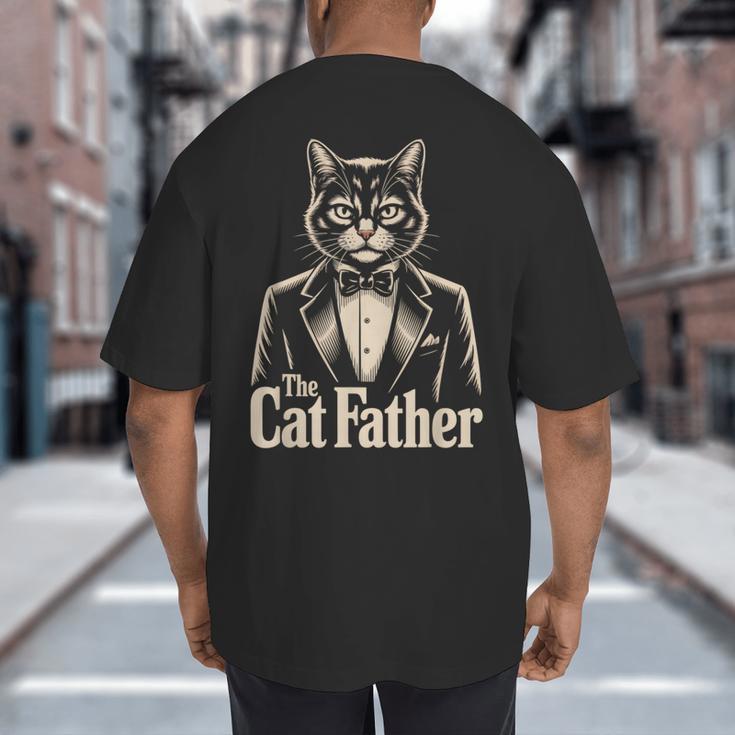 Cat Lover The CatFather Cat Dad Big And Tall Men's T-Shirt Back Print Cat Lover The CatFather Cat Dad Big And Tall Men's T-Shirt Back Print