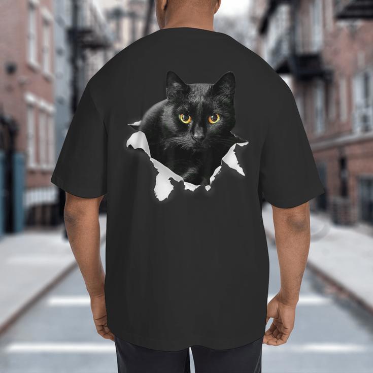 Cat Torn Cloth For Cat Lover Cat Dad Cat Mom Big And Tall Men's T-Shirt Back Print