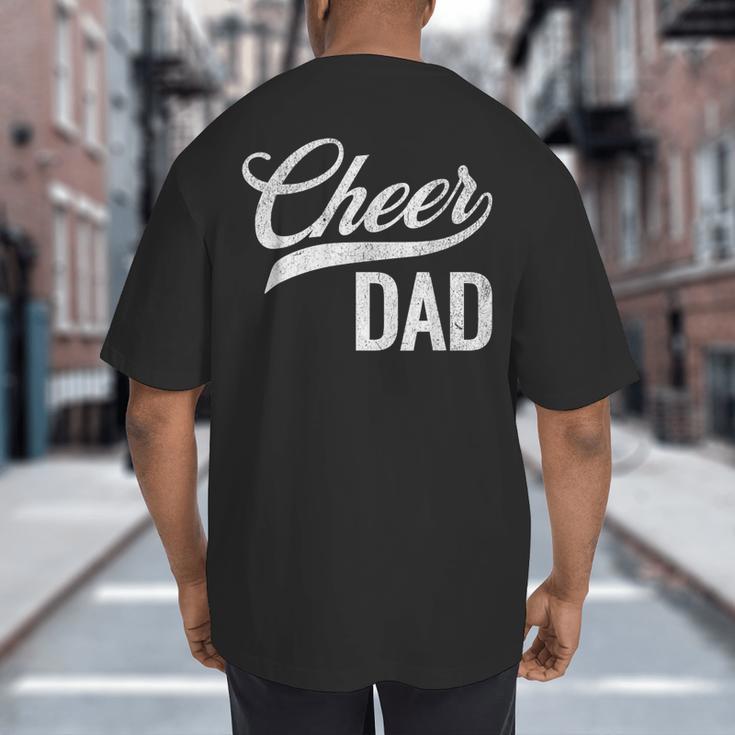 Cheer Dad Green Cheerleading Matching Parents Big And Tall Men's T-Shirt Back Print