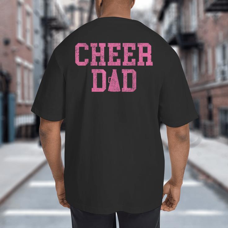 Cheer Dad Vintage Retro Cheerleading Pink Big And Tall Men's T-Shirt Back Print