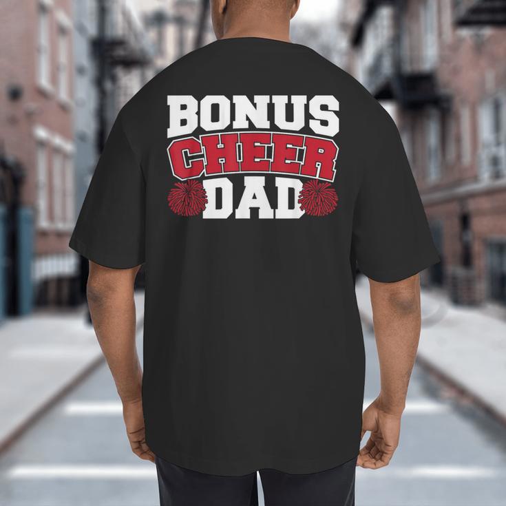 Cheer Stepdad Bonus Cheer Dad Red Big And Tall Men's T-Shirt Back Print