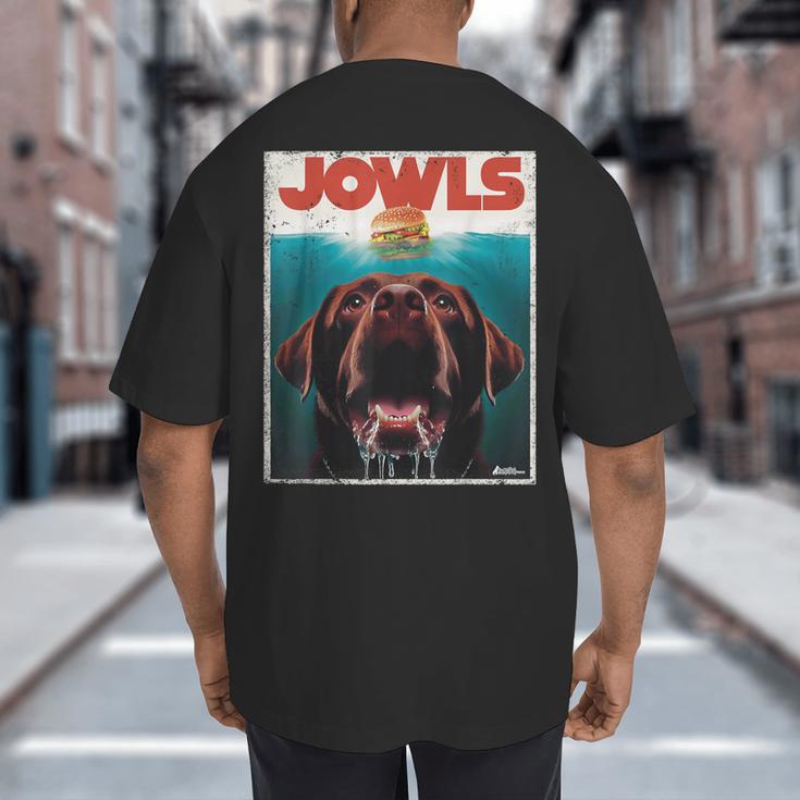 Chocolate Lab Jowls Labrador Retriever Dog Mom Dad Big And Tall Men's T-Shirt Back Print