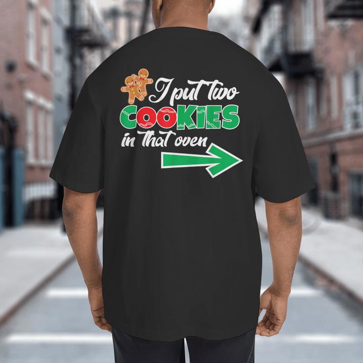 Christmas Twins Expecting Dad T-Shirt Pregnant Wife Tee Big And Tall Men's T-Shirt Back Print