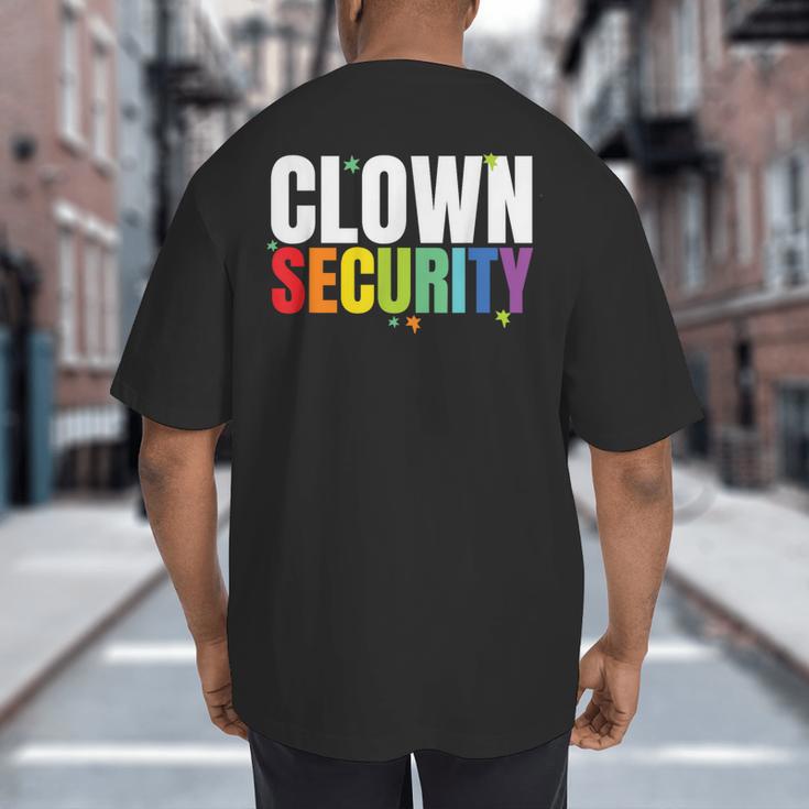Clown Security Halloween Dad Mom Costume Big And Tall Men's T-Shirt Back Print Clown Security Halloween Dad Mom Costume Big And Tall Men's T-Shirt Back Print