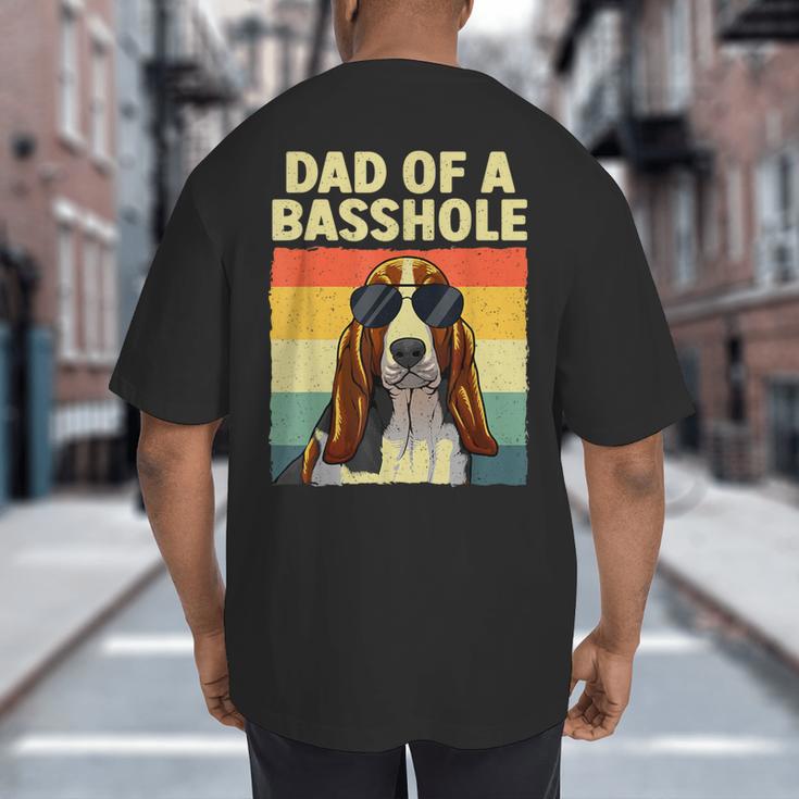 Cool Basset Hound For Men Dad Dog Basset Hound Lovers Big And Tall Men's T-Shirt Back Print