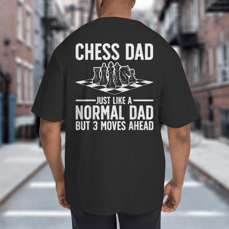 Cool Chess Player Art For Men Dad Knight Chess Lovers Pieces Small Big And Tall Men's T-Shirt Back Print