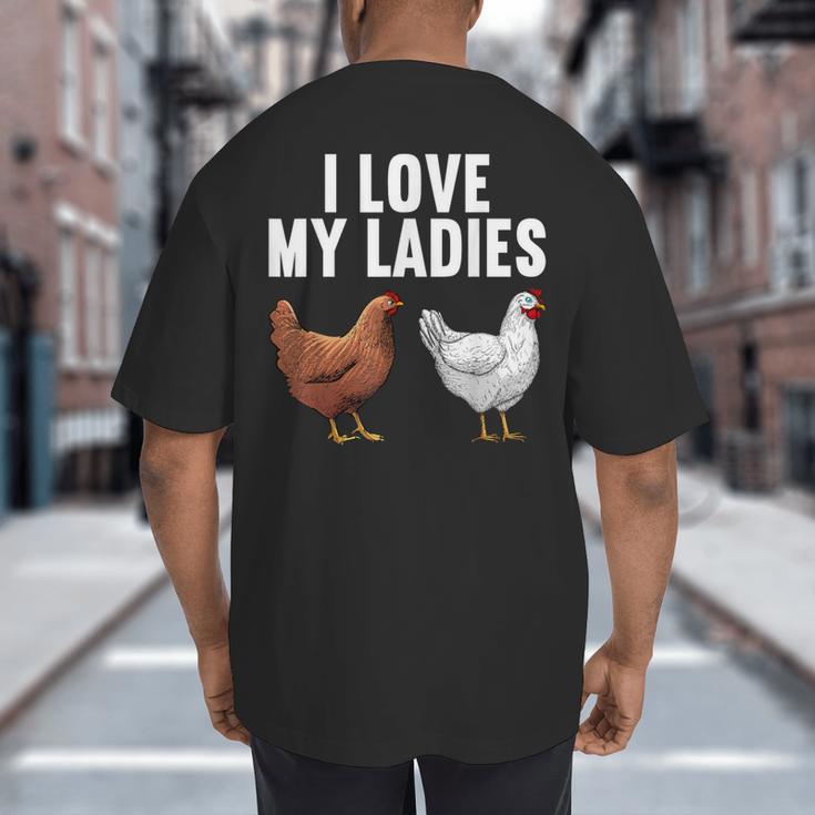 Cool Chicken Art For Men Women Dad Rooster Chicken Farmer Big And Tall Men's T-Shirt Back Print Cool Chicken Art For Men Women Dad Rooster Chicken Farmer Big And Tall Men's T-Shirt Back Print