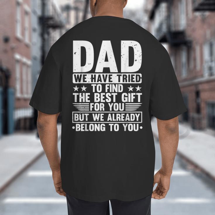Cool Dad Art For Father Dad Stepfather From Son Daughter Big And Tall Men's T-Shirt Back Print Cool Dad Art For Father Dad Stepfather From Son Daughter Big And Tall Men's T-Shirt Back Print