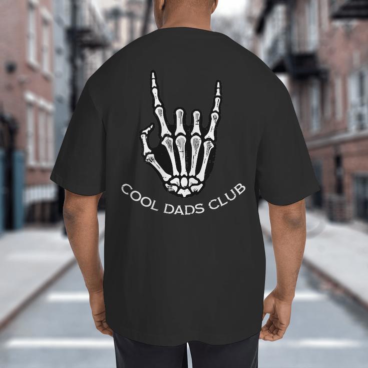 Cool Dads Club Skeleton Rock Pocket Fathers Day Rocker Hand Big And Tall Men's T-Shirt Back Print