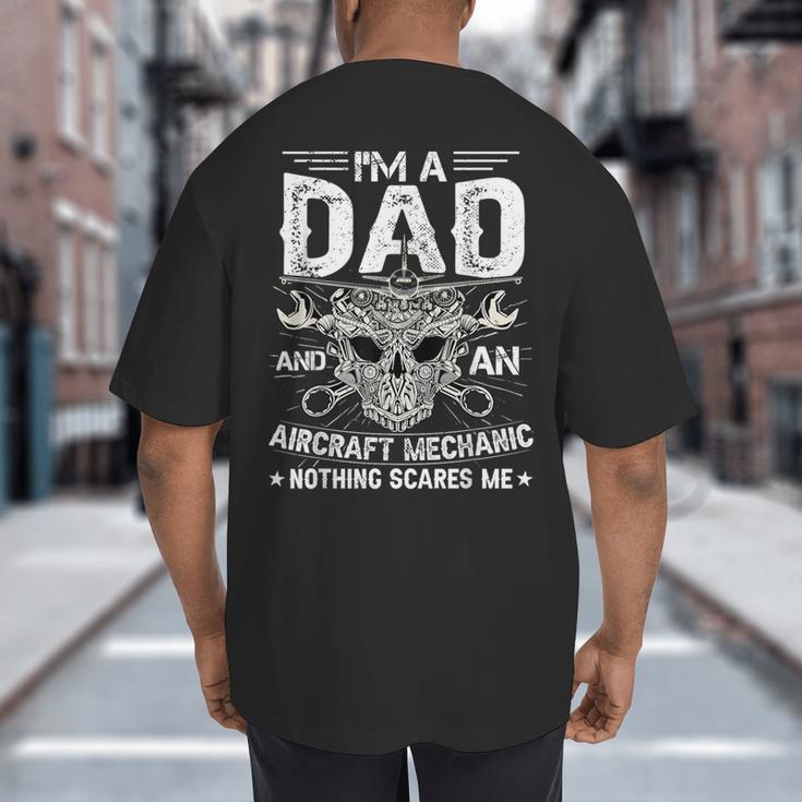 Dad Airplane Plane Aviation Aircraft Mechanic Big And Tall Men's T-Shirt Back Print