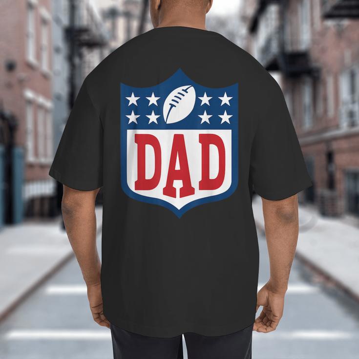 Dad American Football Happy Birthday Family Matching Retro Big And Tall Men's T-Shirt Back Print Dad American Football Happy Birthday Family Matching Retro Big And Tall Men's T-Shirt Back Print