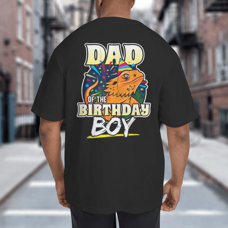 Dad Of Birthday Boy Kids Reptile Birthday Party Big And Tall Men's T-Shirt Back Print