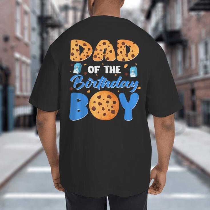 Dad Of The Birthday Boy Milk And Cookies 1 Year Old Big And Tall Men's T-Shirt Back Print