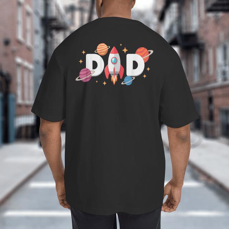 Dad Of The Birthday Boys Space Astronaut 1st Birthday Family Big And Tall Men's T-Shirt Back Print Dad Of The Birthday Boys Space Astronaut 1st Birthday Family Big And Tall Men's T-Shirt Back Print