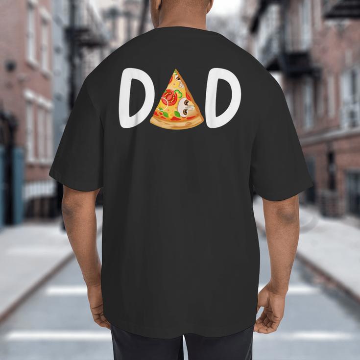 Dad Birthday Pizza 1st Birthday Pizza Family Matching Big And Tall Men's T-Shirt Back Print