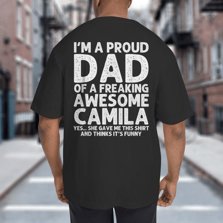 Dad Of CAMILA Father's Day Personalized Name Joke Big And Tall Men's T-Shirt Back Print