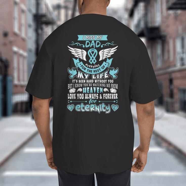 Dad Is My Guardian Angel Missing Memorial Day For Men Women Big And Tall Men's T-Shirt Back Print