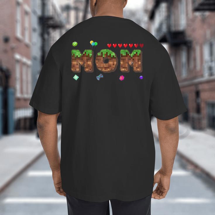 Dad And Mom Of The Birthday Boy Pixel Game Matching Family Big And Tall Men's T-Shirt Back Print