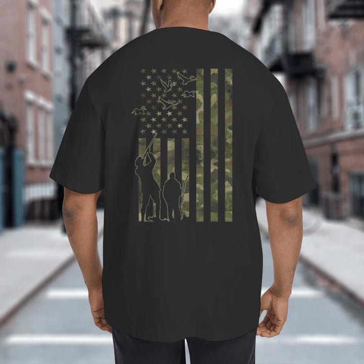 Dad And Son Duck Hunting Father And Son Matching Hunting Big And Tall Men's T-Shirt Back Print