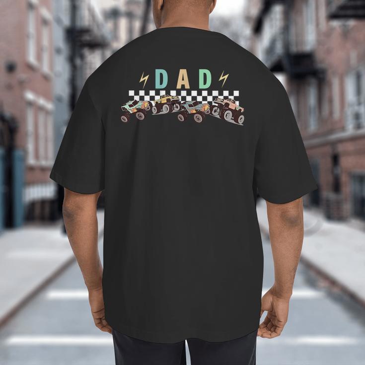 Dad Truck Dad Monster Truck Are My Jam Truck Lovers Big And Tall Men's T-Shirt Back Print